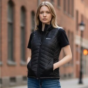 🌻MARMOT Women’s Black Insulated Variant Nylon & Polartec Vest Size Small